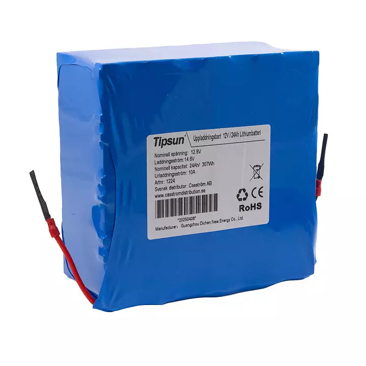 12V / 24Ah Litiumbatteri LiFePO4