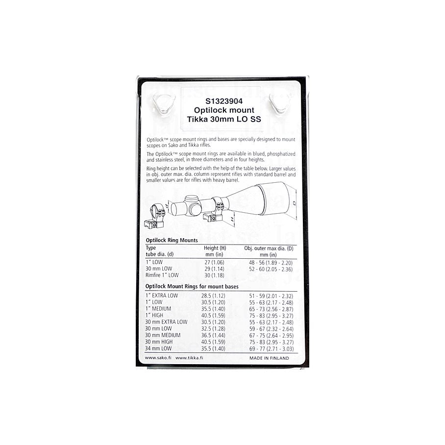 Optilock 30 mm ringar medium EN STL