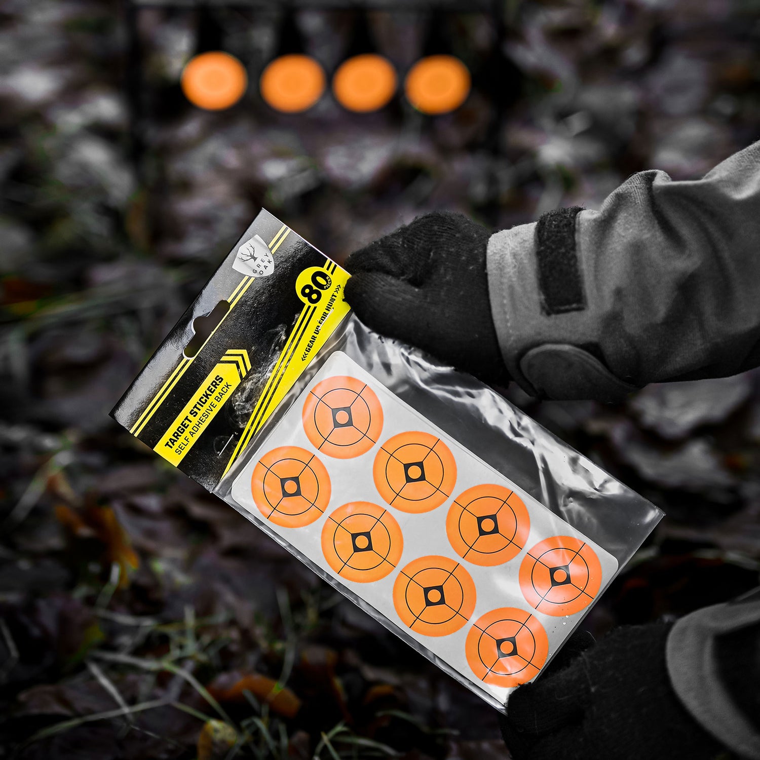 Måletiketter, självhäftande oranga ORANGE / 38 MM