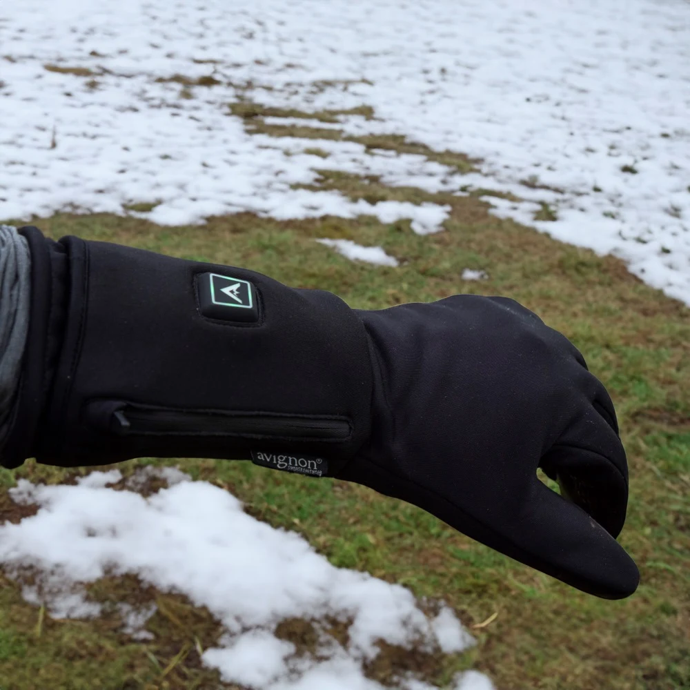 Värmeliner fingervante inkl powerbank BLACK / L/XL