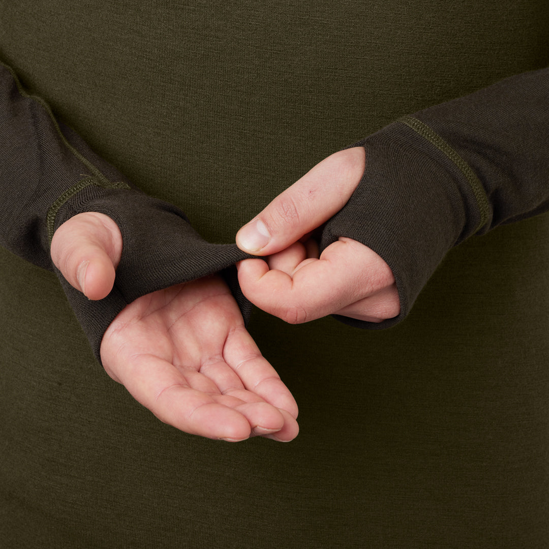 Base Warm Undertröja WILLOW GREEN/SHADOW BROWN / S