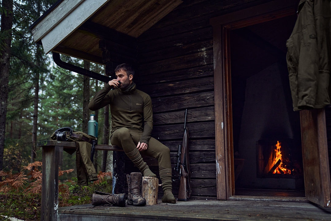 Base Warm Undertröja WILLOW GREEN/SHADOW BROWN / S