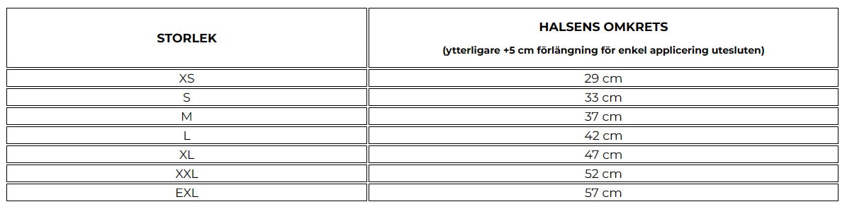 Fodrat Halsband RÖD / XS
