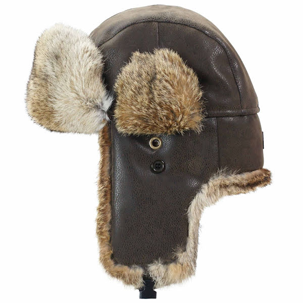 Flaps Mössa Kaninpäls BRUN / 57