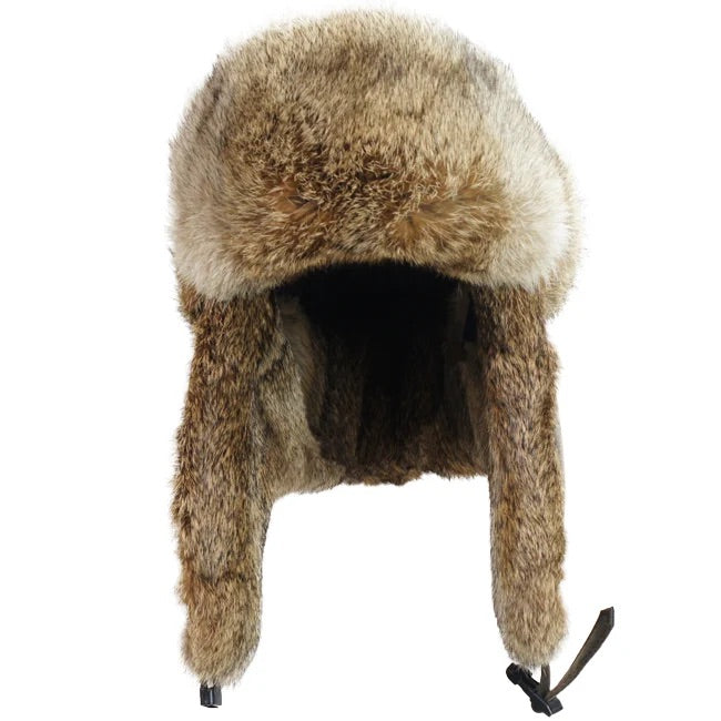 Flaps Mössa Kaninpäls BRUN / 57