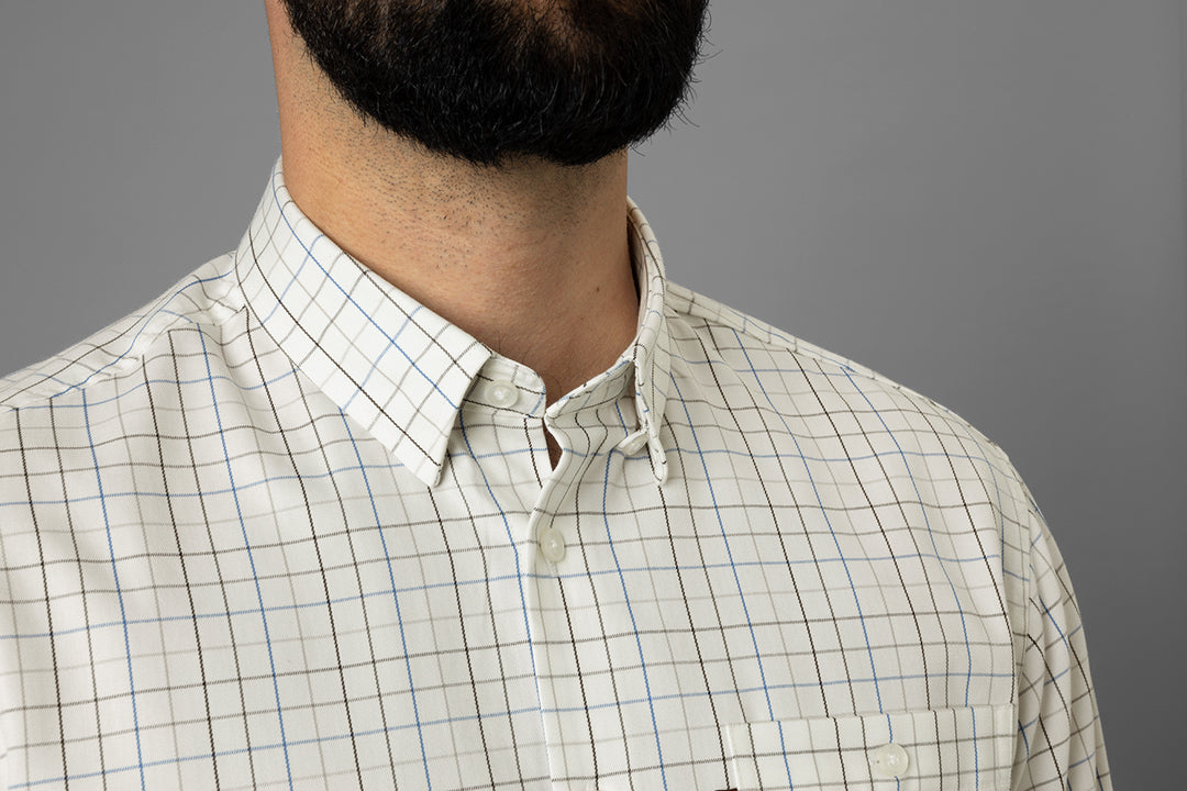 Allerston L/S skjorta STRONG BLUE/WHITE / S