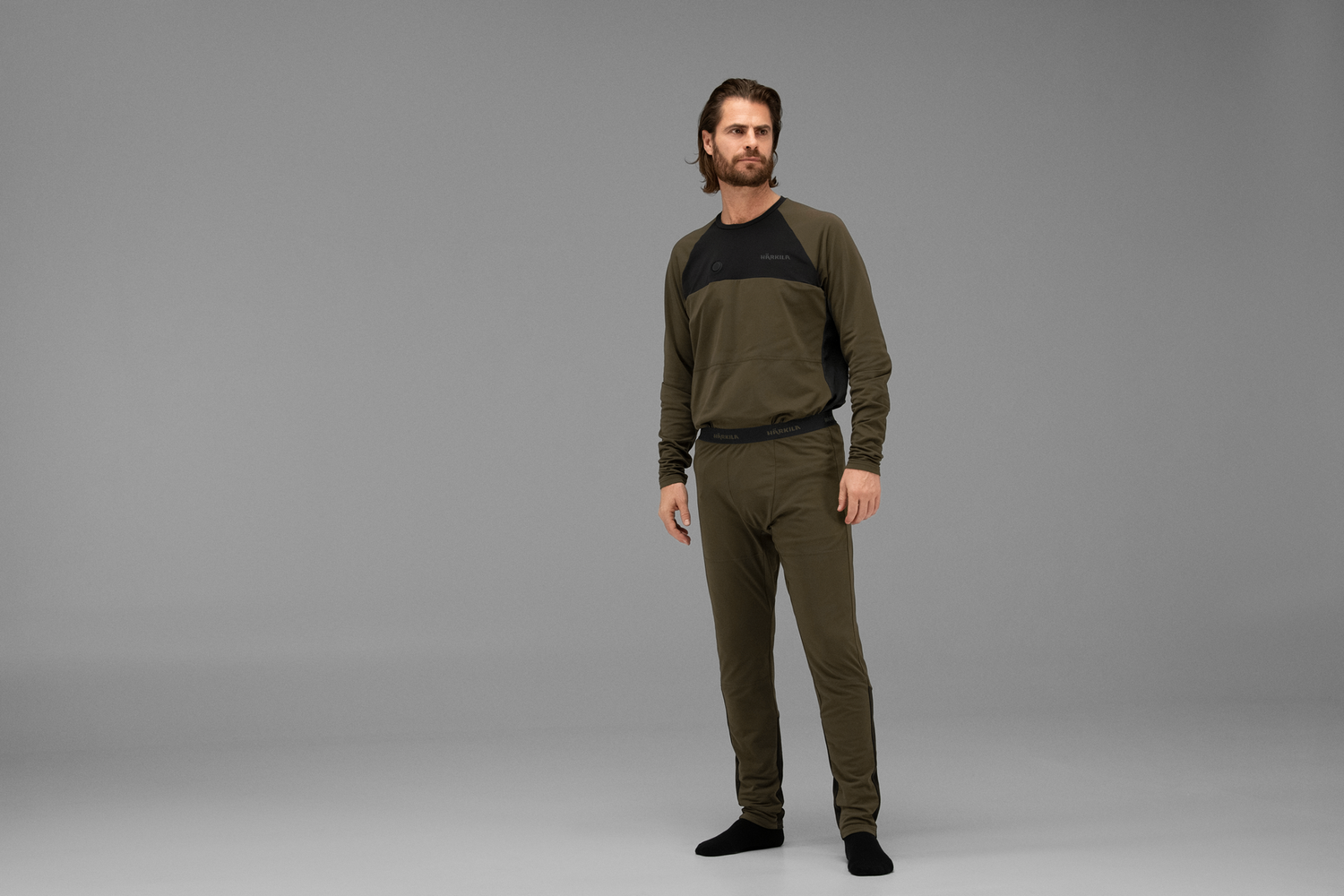 Heat L/S T-Shirt WILLOW GREEN/BLACK / S