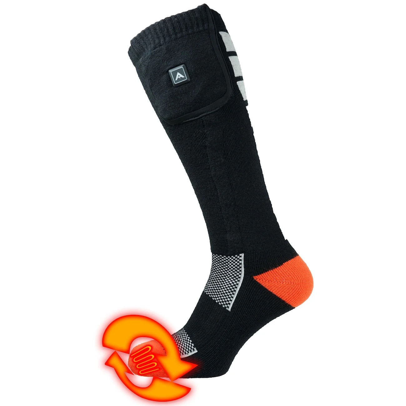 Värmestrumpa, Laddningsbar SVART / S/M (36-39)