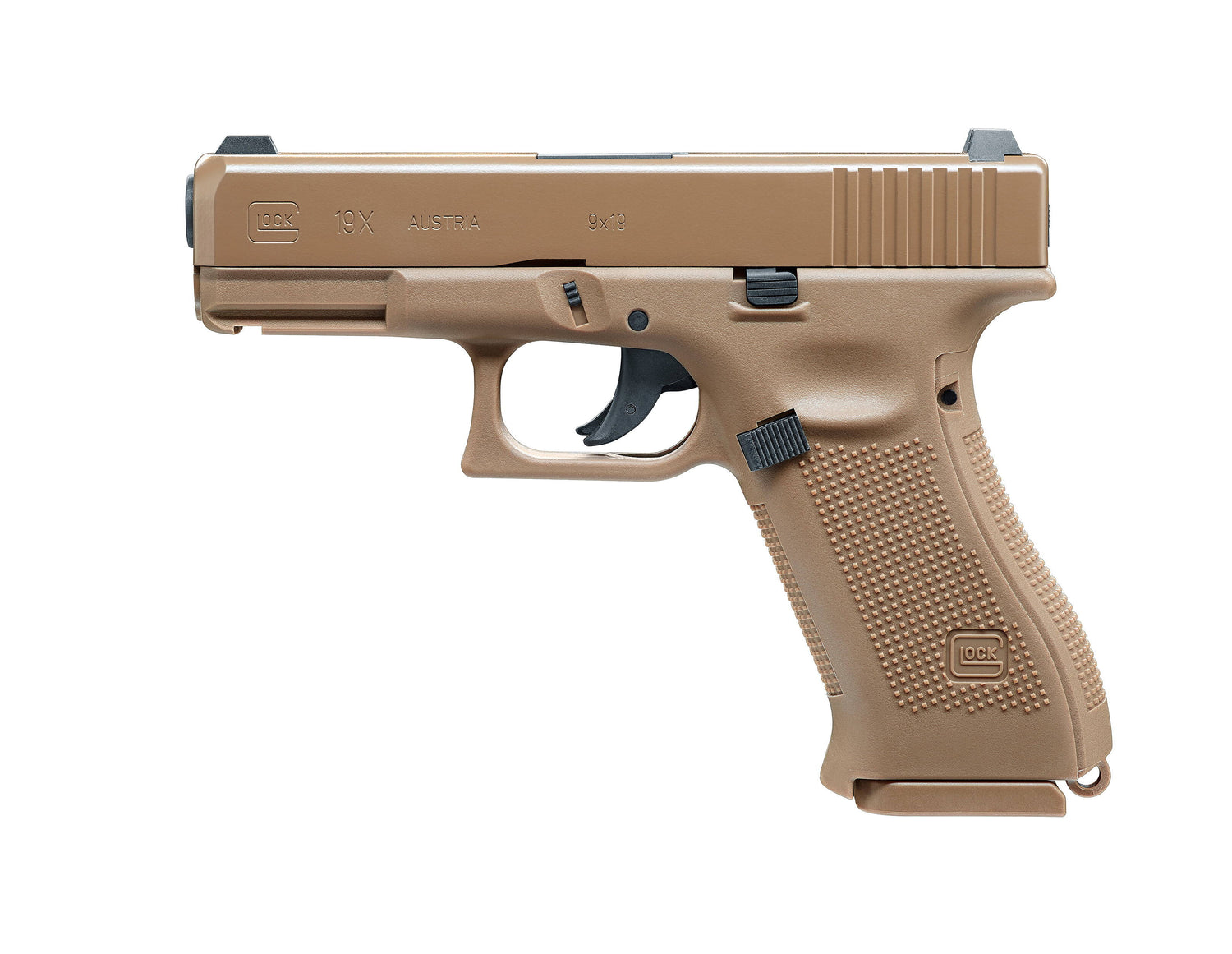Glock 19x FDE 4,5mm NBB EN STL