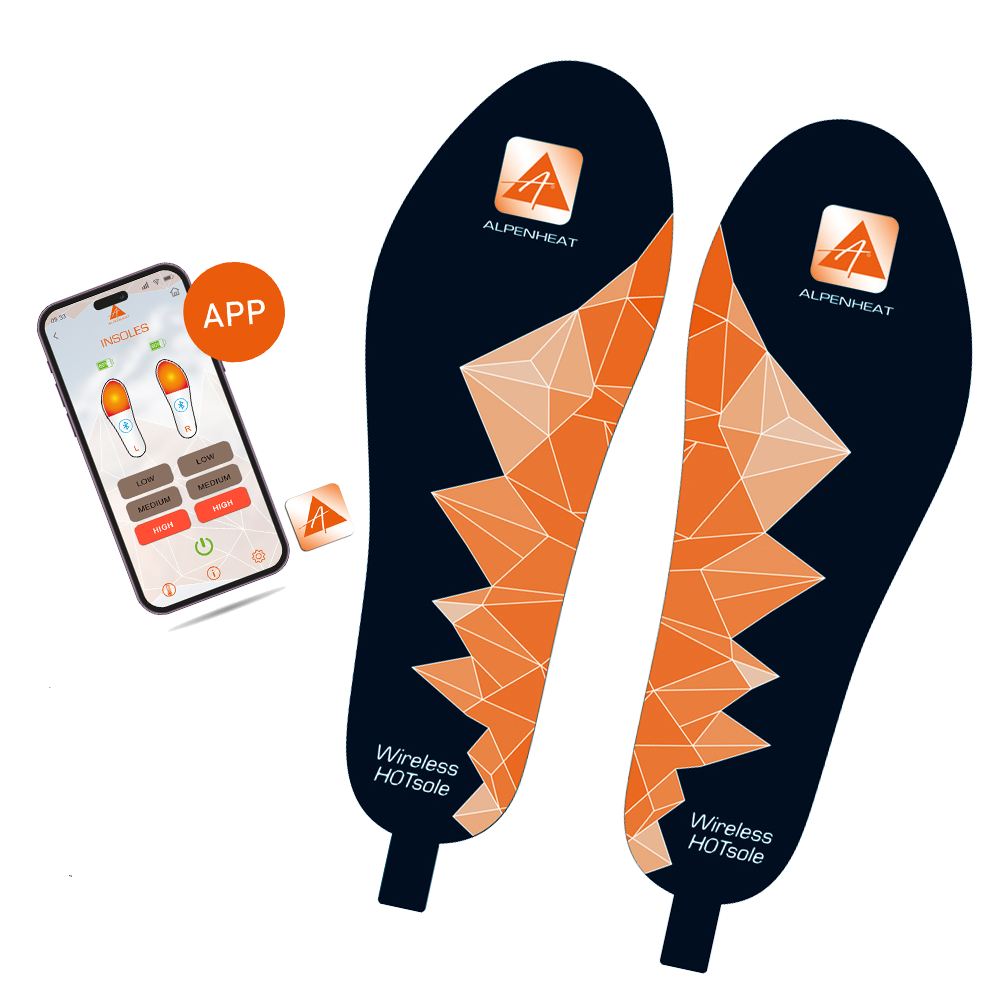 Värmesulor Appstyrda Trådlösa Hotsole Med Li-Polymer Batteri S/M (35-40)