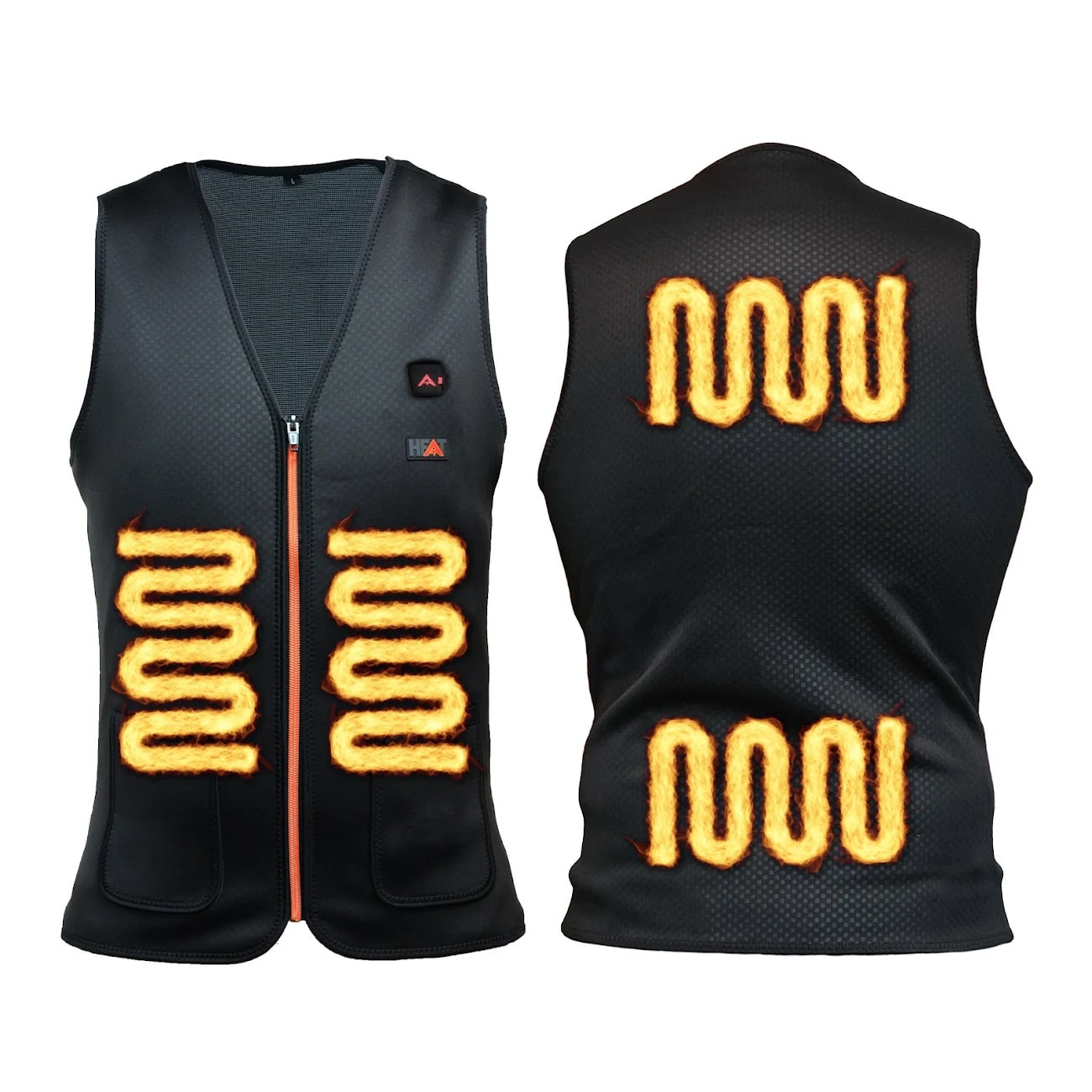 Värmeväst tunn V-ringad XTREME SVART / XS