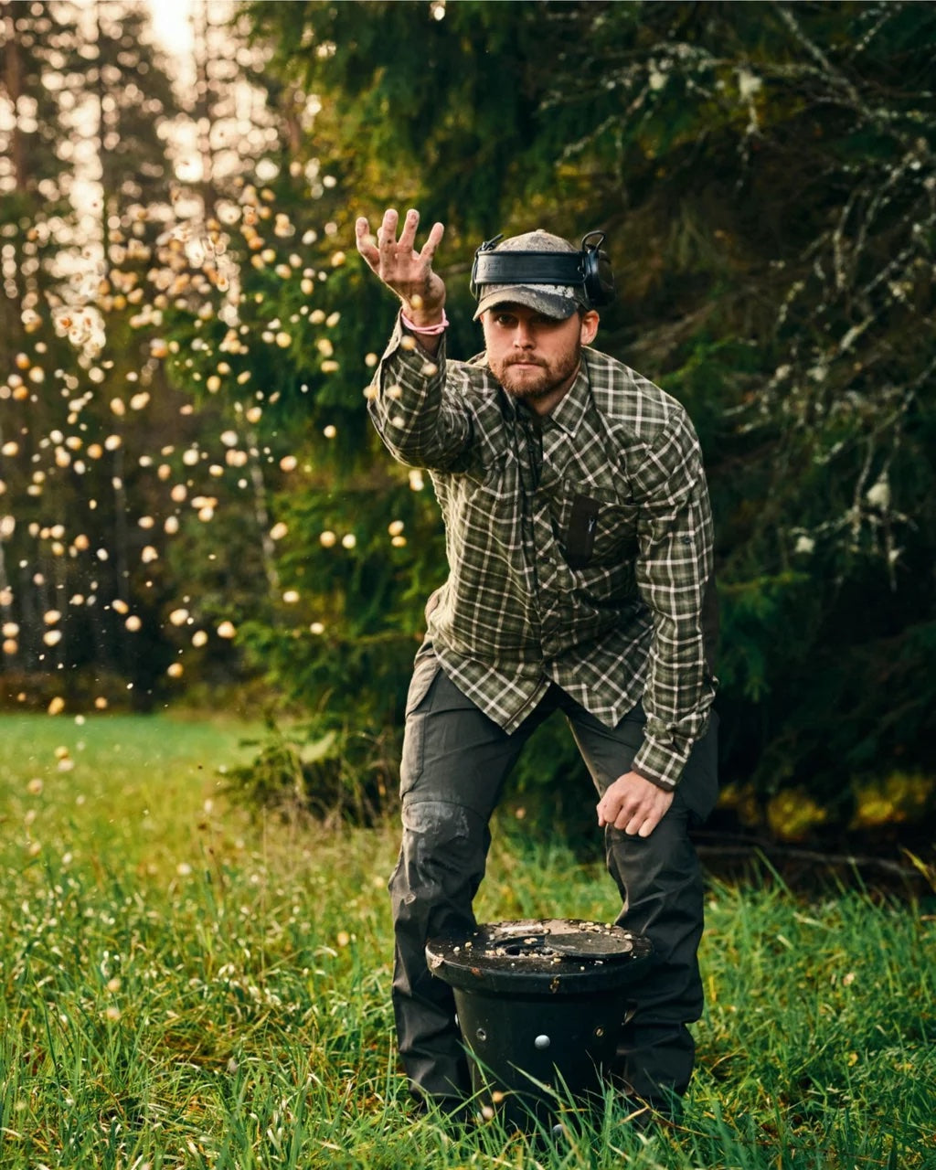 Wolf Shirt Men MÖRK GRÖN / S