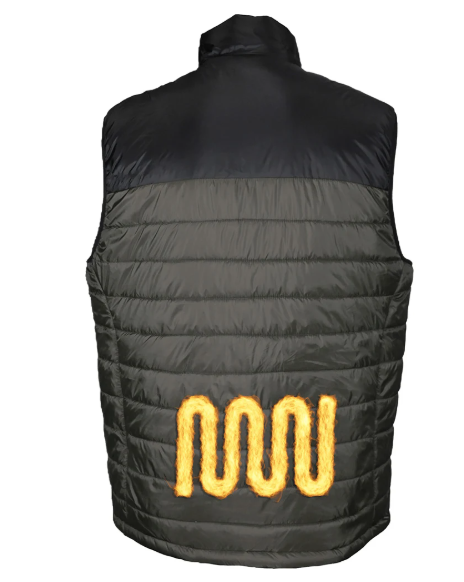 HEAT Puff Dunfri Värmeväst GRÅ/SVART / XS