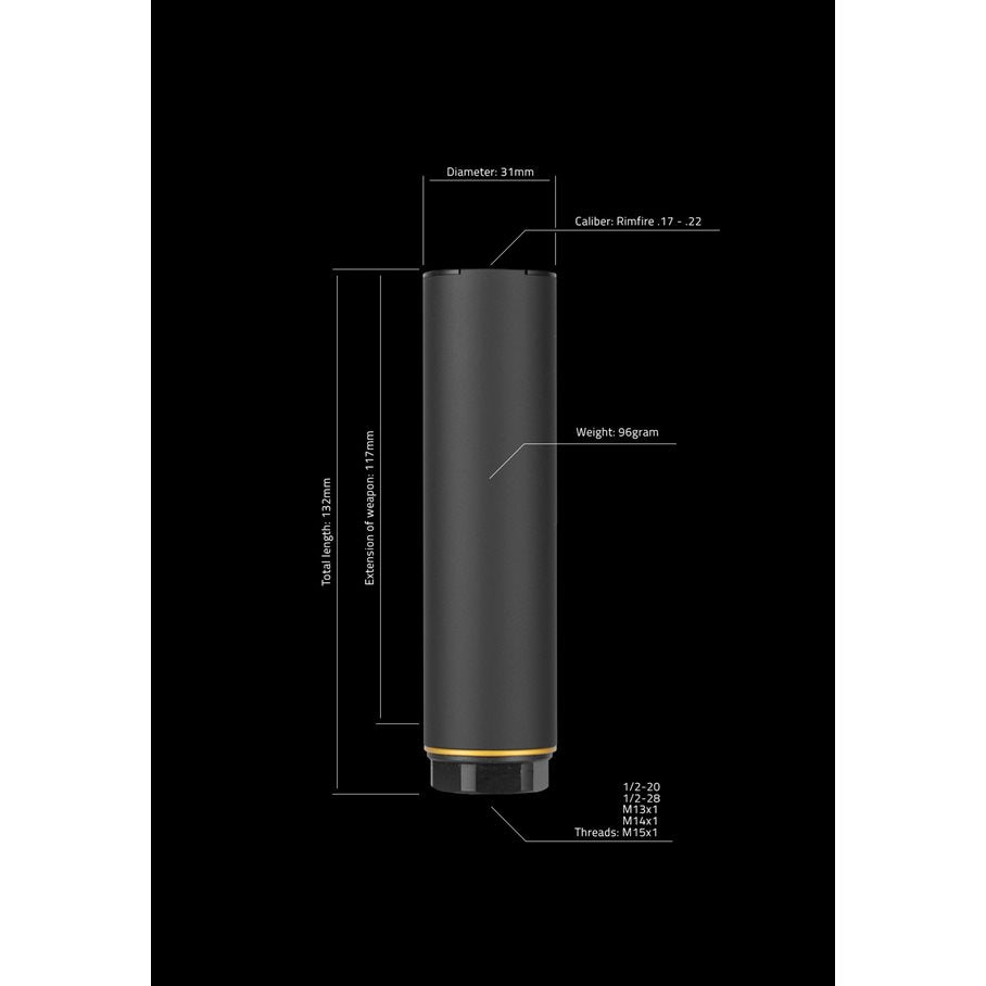 RF Ljuddämpare .22LR / M15X1