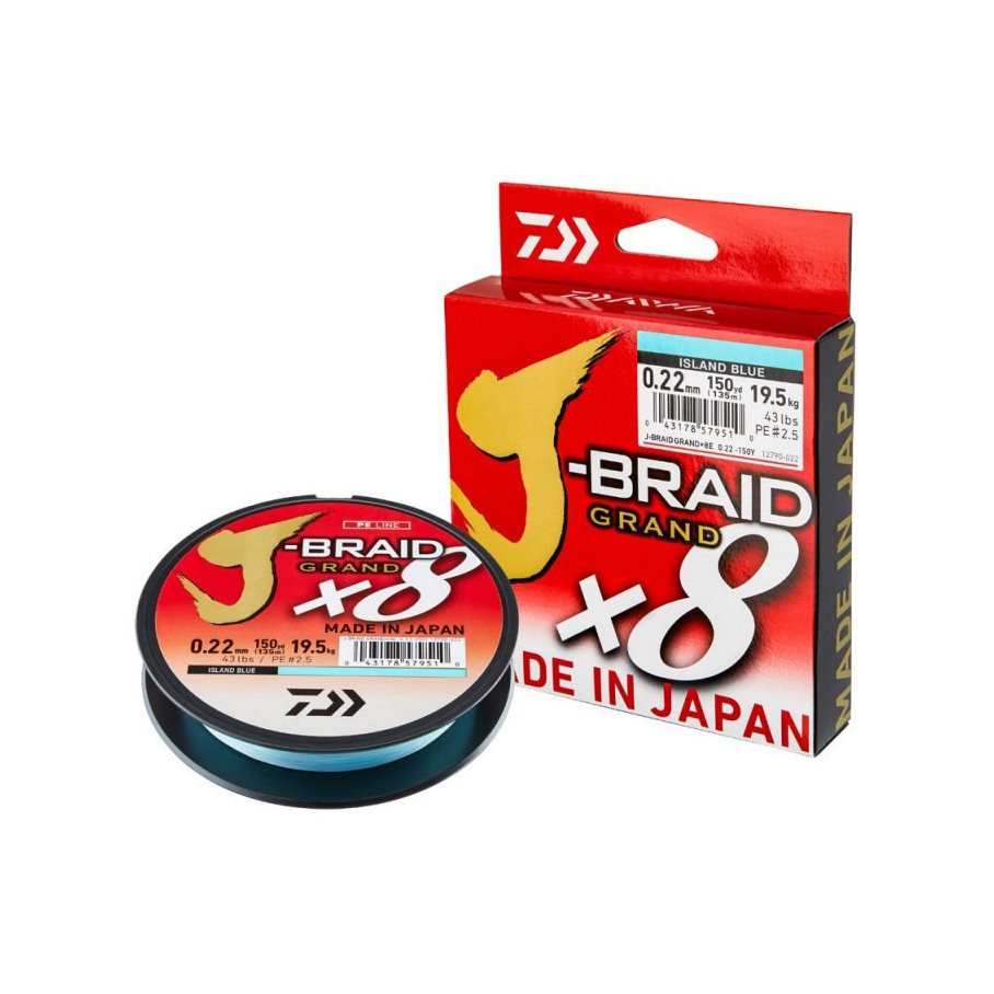J-Braid X8 Grand 135 m Flätlina Blå BLÅ / 0,28 MM