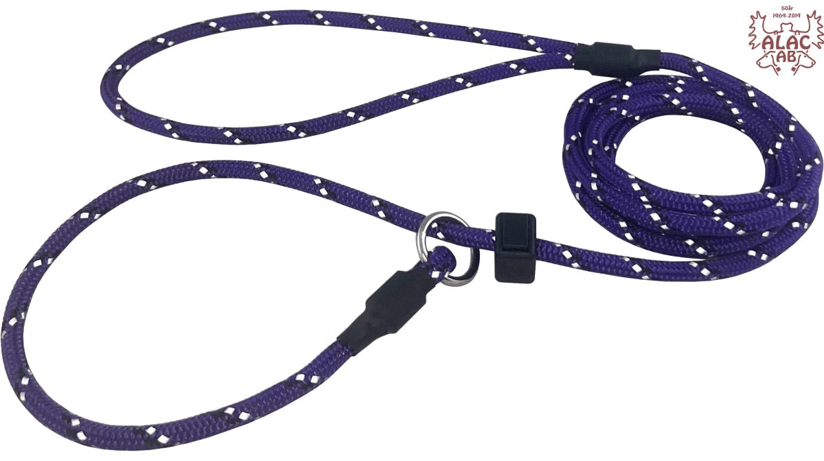 Retriverkoppel med invävd reflex 190 cm i flera färger LILA / EN STL