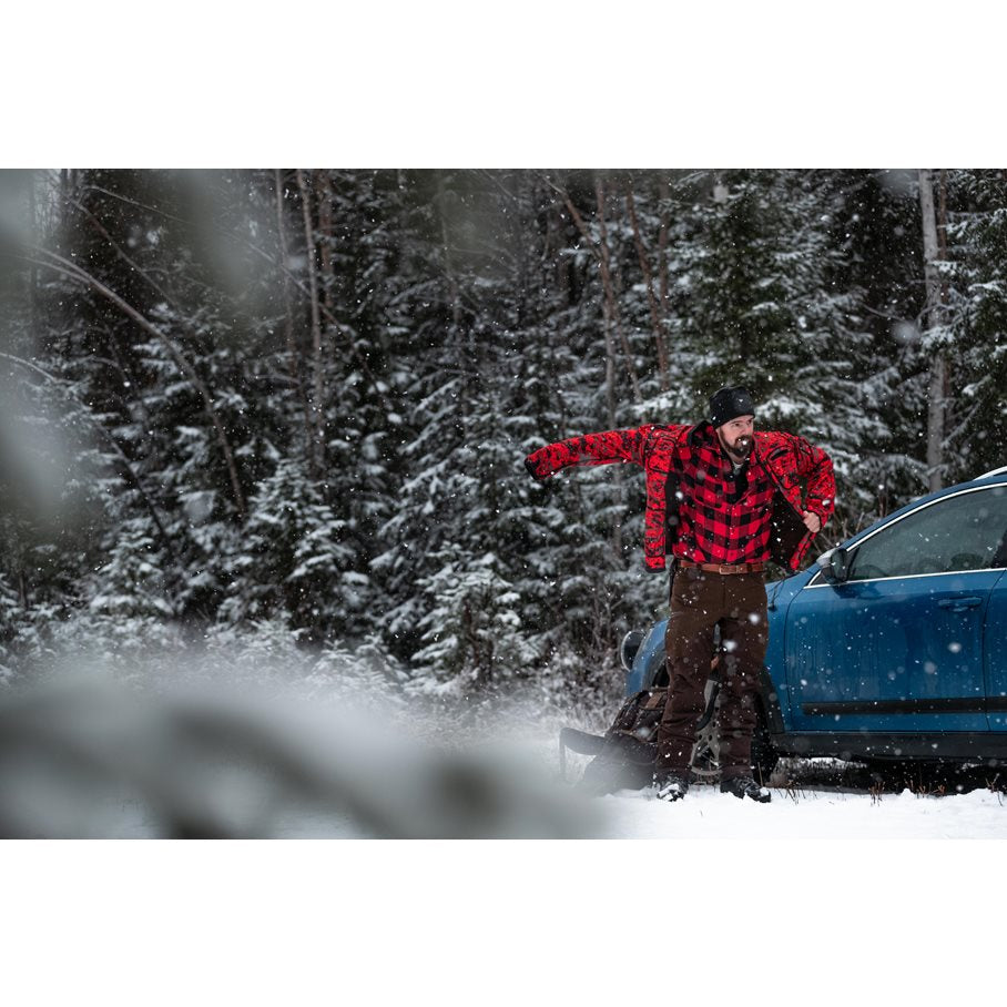 Jämtland Pixel Jacka RÖD/SVART / 4XL