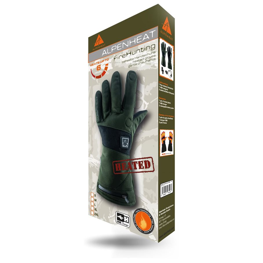 Fire Hunting Värmehandske Li-ion GRÖN / S