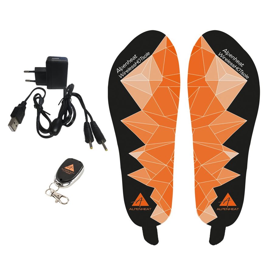 Värmesulor Trådlösa Hotsole Med Li-Polymer Batteri SVART/ORANGE / S/M