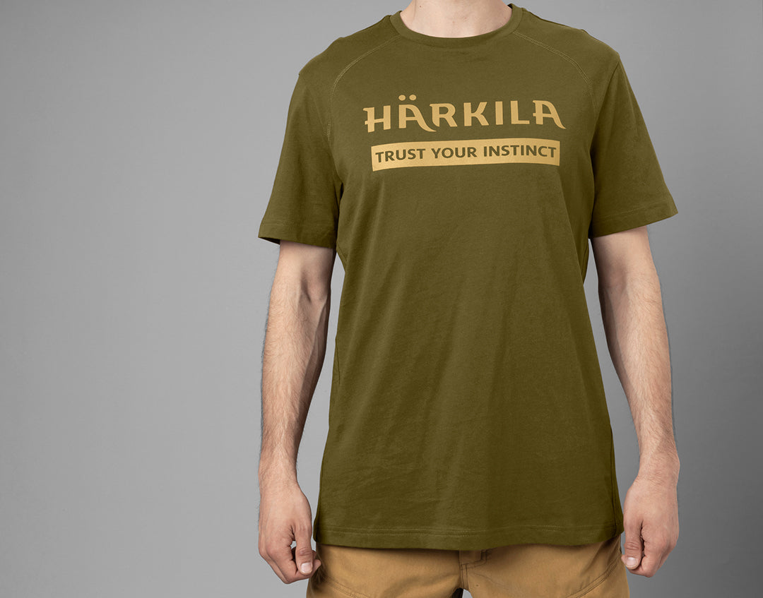 Logo t-shirt 2-pack ANTIQUE SAND/DARK OLIVE / L