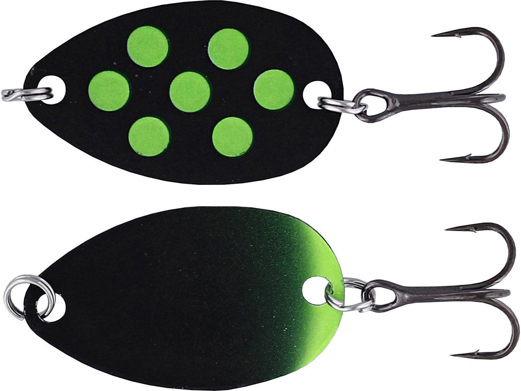 Fidusen Skeddrag BLACK GREEN DOTS / 3,2 CM OCH 2,8 GRAM