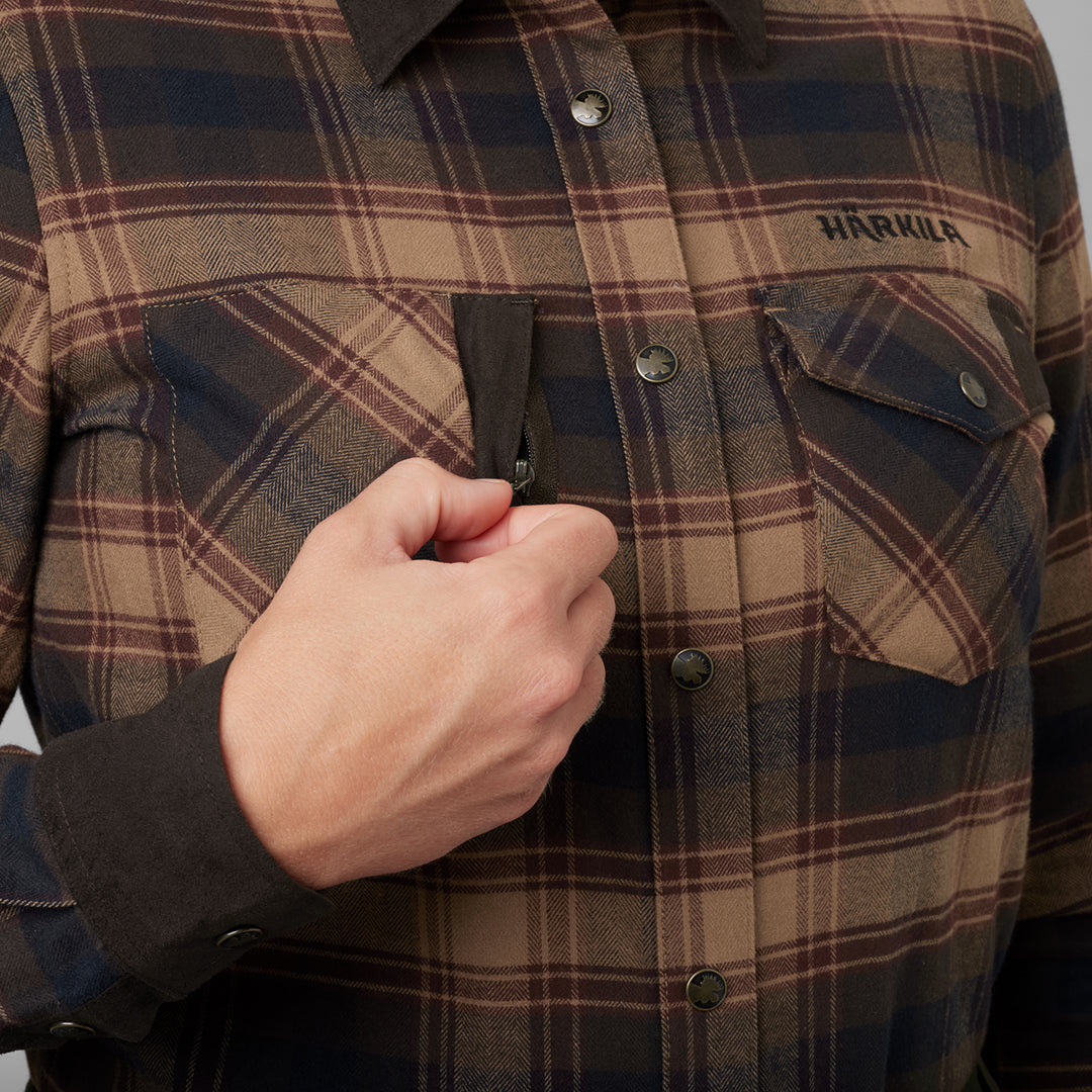 Aivak L/S Skjorta - Dam BURGUNDY / L