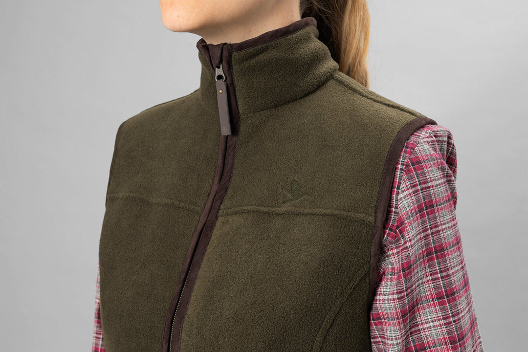 Woodcock Ivy Fleece Väst PINE GREEN MELANGE / L