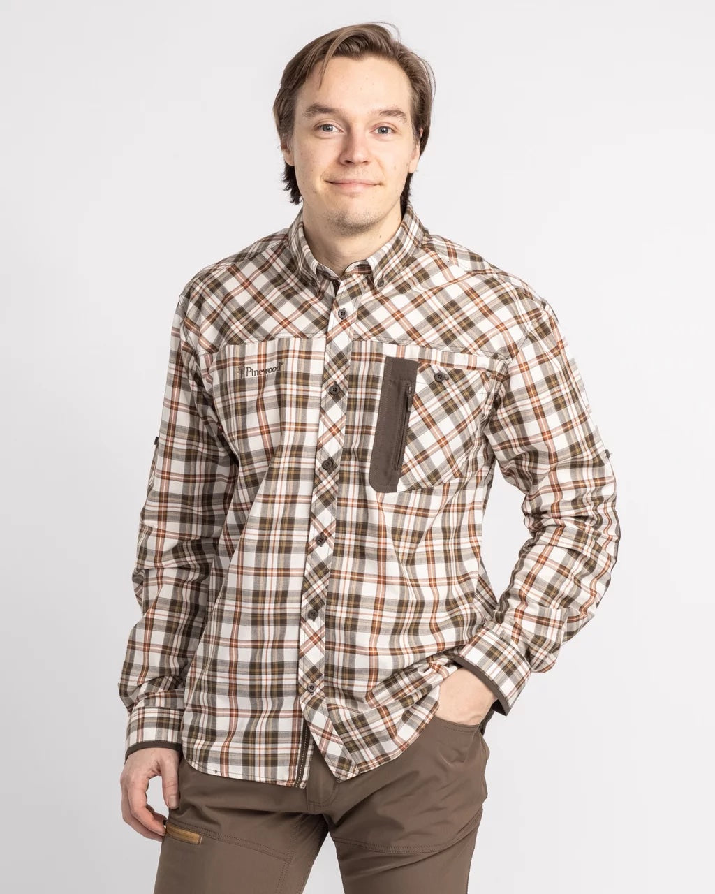 Wolf Shirt Men OFFWHITE/BRUN / XXL