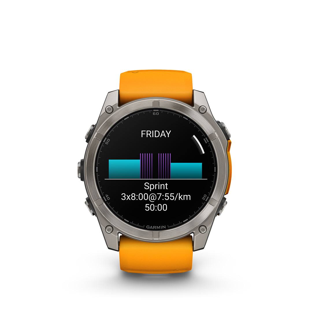 Fenix 8 AMOLED Sapphire 51 mm TITANIUM/SPARK ORANGE / ONE SIZE