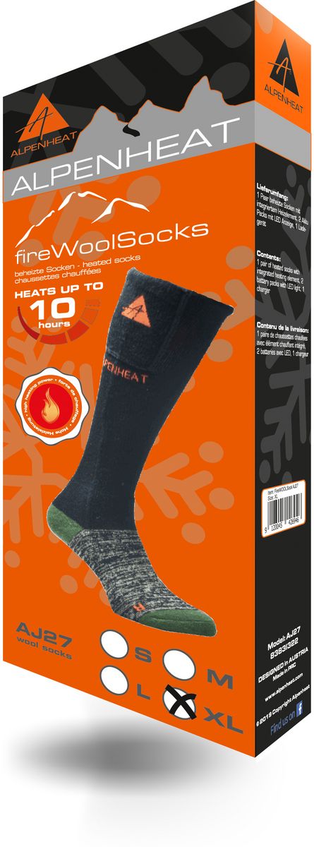 Värmesockar Ull Med Li-ion Batteri