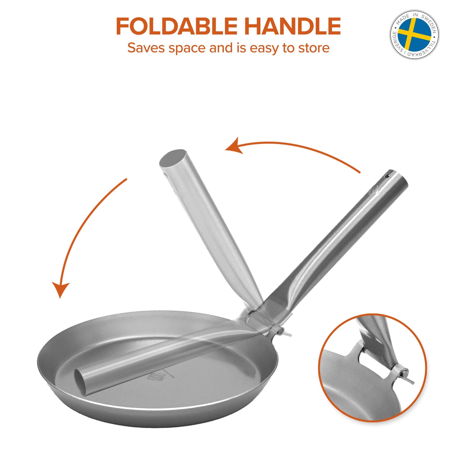 Jägarstekpanna Original med Fällbart Rörhandtag