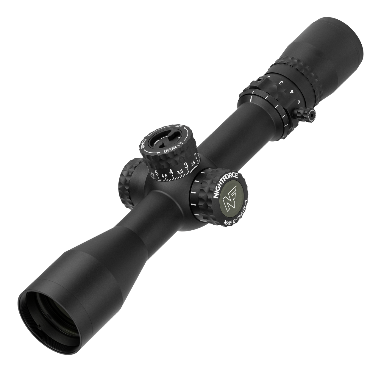 NX6 2-12x42 F1 FFP MIL Belyst Kikarsikte