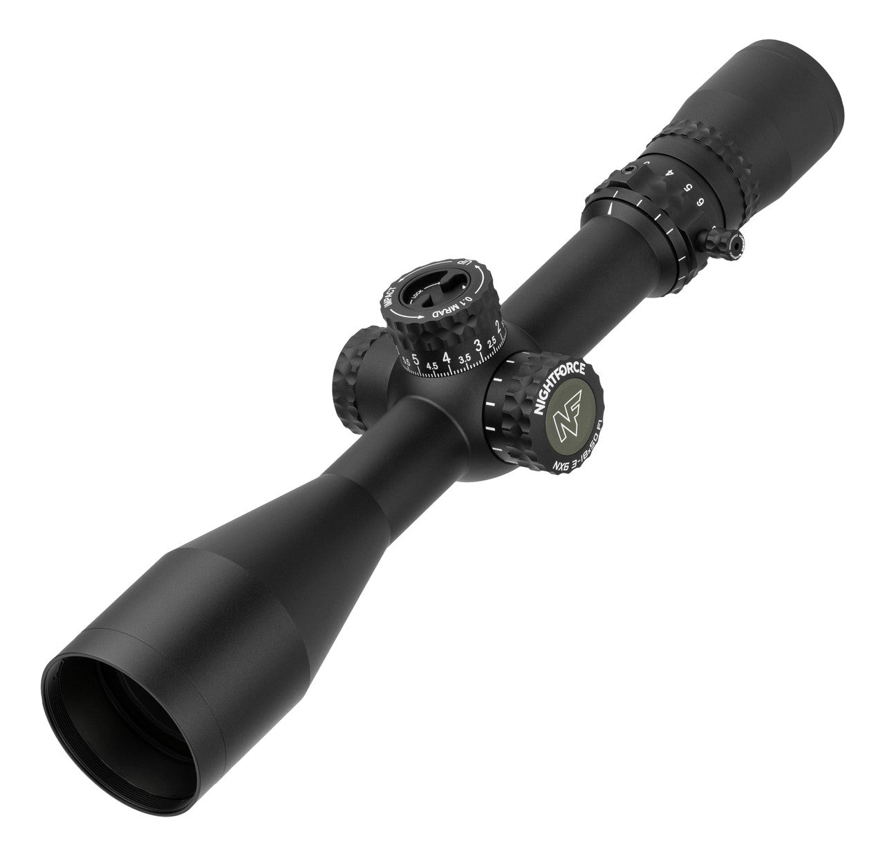 NX6 3-18x50 F1 FFP MIL Belyst Kikarsikte