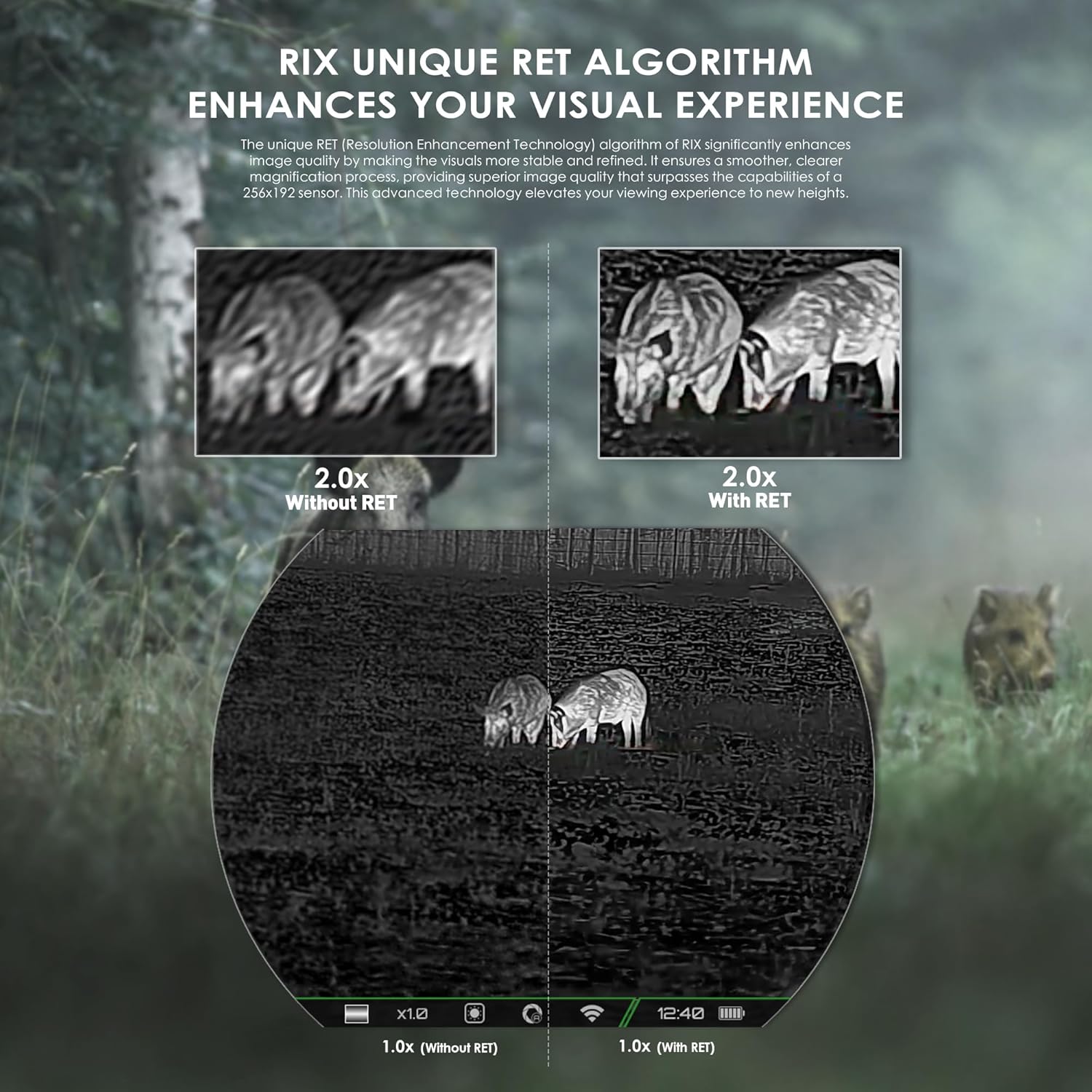 Pocket K2 256x192, 9 mm Värmekamera