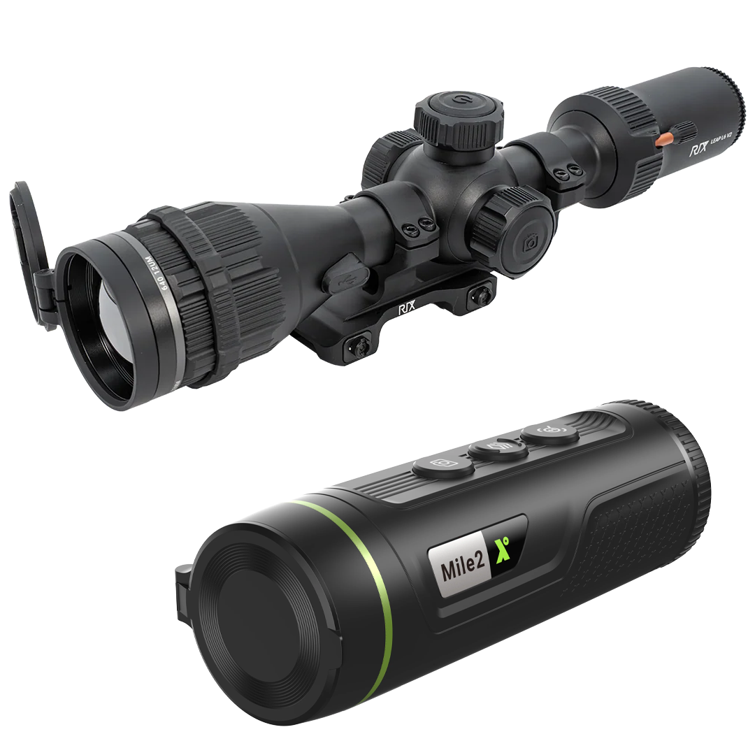 Rix Leap L6 V2 640x480, 50 mm Värmesikte + Pixfra Mile M2 256x162, 10 mm Värmekamera