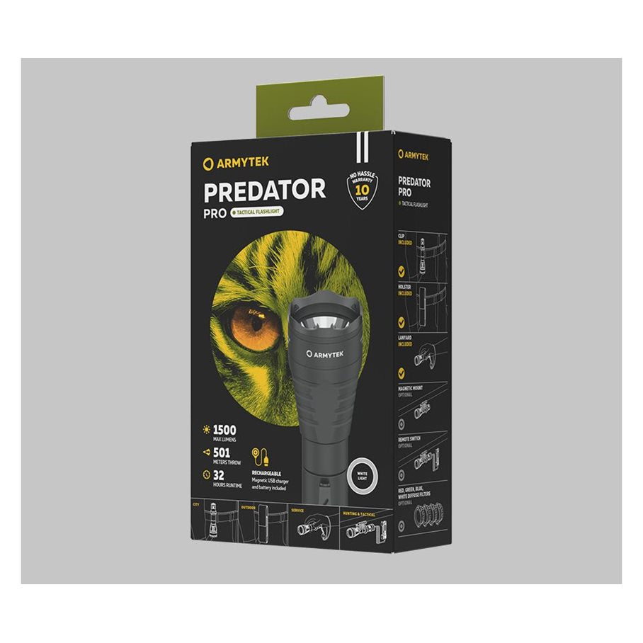 Predator PRO NEW V3.5 Magnet USB 1500 lumen KALLT LJUS