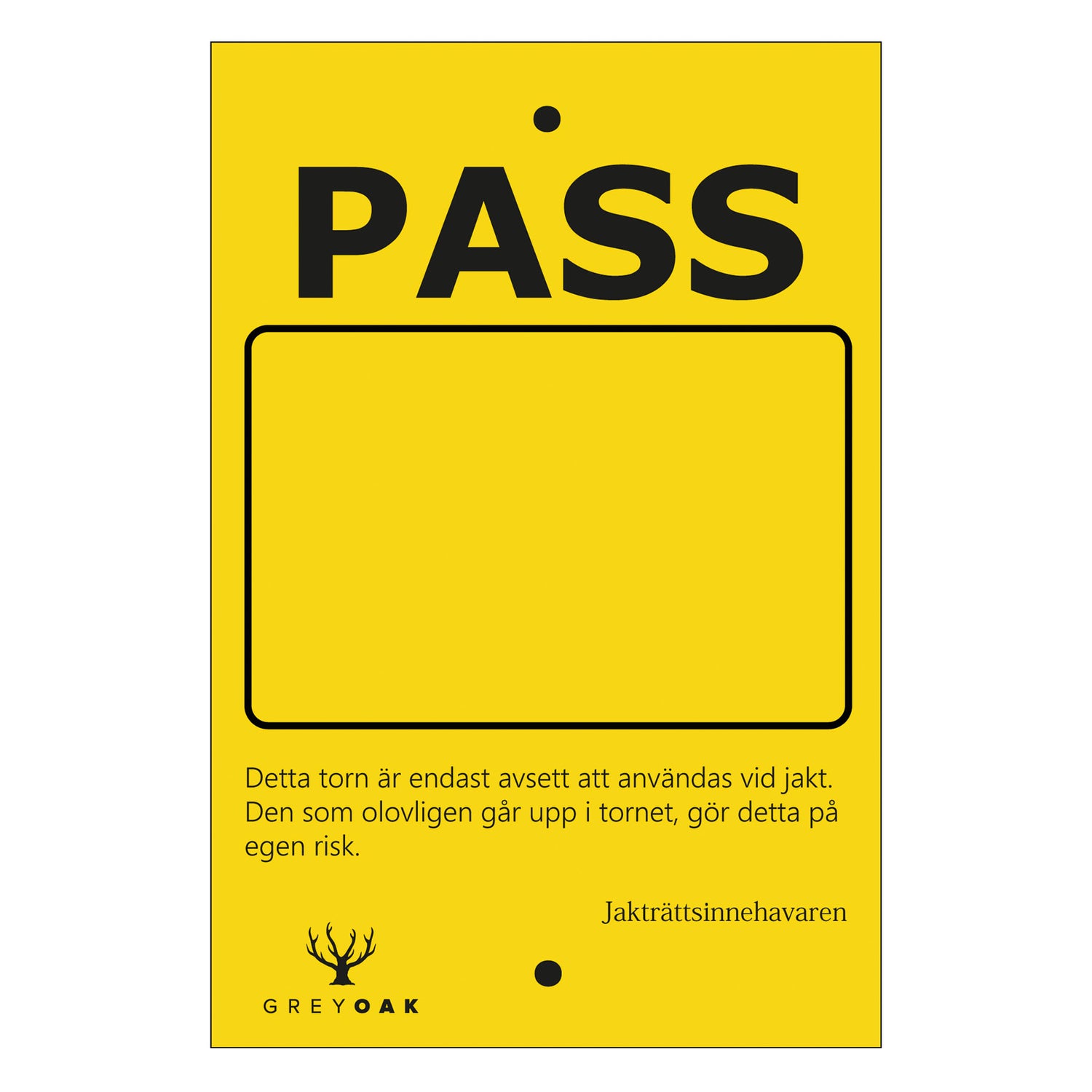 Passkylt Jakttorn YELLOW / EN STL