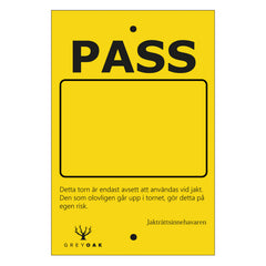 Passkylt Jakttorn YELLOW / EN STL