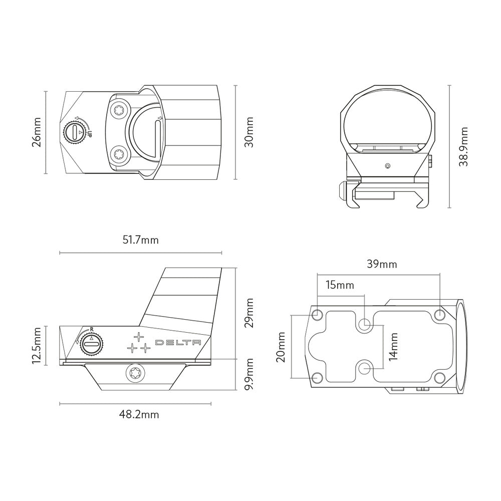 Minidot 3 Holografiskt Rödpunktssikte EN STL