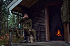 Base Warm Undertröja WILLOW GREEN/SHADOW BROWN / S