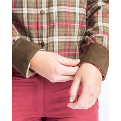 Skjorta Prestwick Exclusive Dam MOSSGREEN/BROWN / S