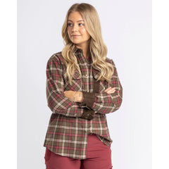 Skjorta Prestwick Exclusive Dam MOSSGREEN/BROWN / S