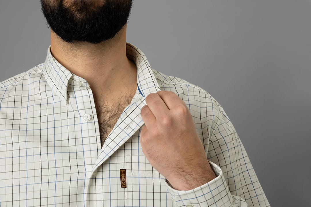 Allerston L/S skjorta STRONG BLUE/WHITE / S