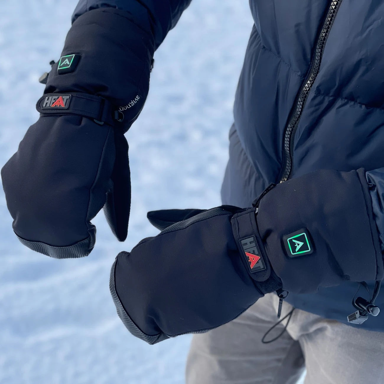 Värmevante inkl. batterier SVART / S/M