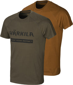 T-Shirt Logo 2-pack WILLOW GREEN/RUSTIQUE CLAY / S