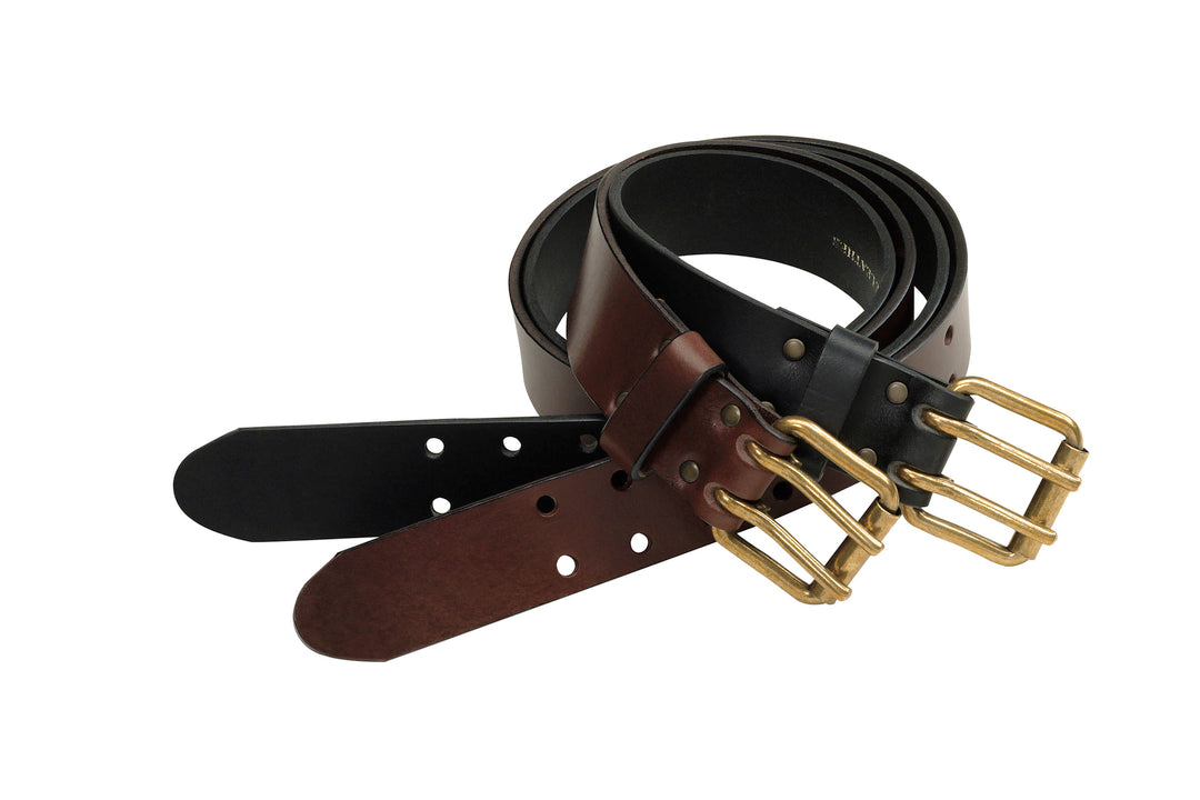 40mm Läderbälte SVART / 75CM