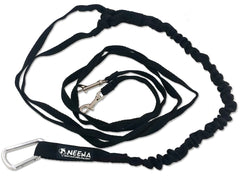 Racing Tug Line med Bungee/2 hundar SVART / ONE SIZE