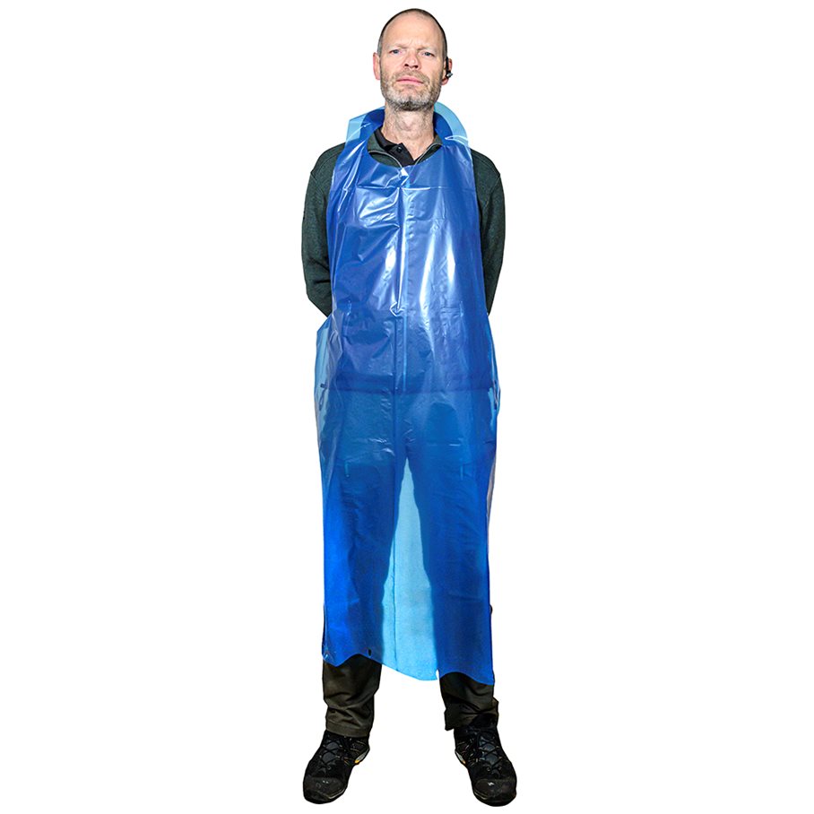 Förkläde engångs blå 50st BLÅ / ONE SIZE