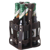 Bryggeriväska Brännö för 4 flaskor i skinn SVART / ONE SIZE