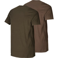 T-Shirt Graphic 2-pack - Willow Green/Slate brown WILLOW GREEN/SLATE/BROWN / S